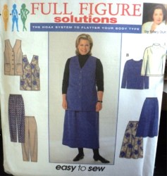 7863 EASY DUFFY LONG VEST,KNIT LS TOP,BOTTOMS PATTERN 18W-26-32W